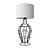 Elegant FAGONA Table Lamp - Black Steel 3D model small image 1