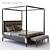 Elegant Bernhardt Canopy Bed 3D model small image 1