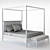 Elegant Bernhardt Canopy Bed 3D model small image 3