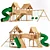 Majestic Double Swing Set 3D model small image 2