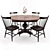 Elegant Round Dining Table 3D model small image 1