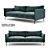 Elegant Homeline Costello Sofa 3D model small image 1