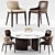 Elegant Cleo Chairs & Ala Table Set for Stylish Spaces 3D model small image 1