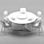 Elegant Cleo Chairs & Ala Table Set for Stylish Spaces 3D model small image 3