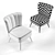 Luxury Westbury Velvet Chair 3D model small image 2