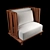 Elegant Shu Yun Lounge Chair 3D model small image 1