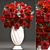 Elegant Crimson Bouquet 3D model small image 1