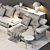 Elegant Collar Sofa by Minotti: Perfect Blend of Comfort and Style 3D model small image 3