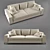 Trussardi Casa Italy: Elegant 3-Seater Sofa 3D model small image 1