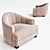 Polaris Eichholtz Chair: Sleek and Stylish 3D model small image 1