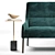 Ligne Roset Modern Trio: Long Island Sofa, Cupidon Table, Pascal Mourgue Floor Lamp 3D model small image 3