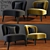 Sophisticated Minotti Aston Armchair: Perfect Parquet Addition! 3D model small image 1