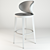 SIF Luna High Stool with Backrest 3D model small image 2