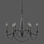Modern Rustic Chic: Graham Chandelier 3D model small image 1