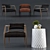 Elegant Alistair Occasional Chair 3D model small image 1