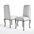 Elegant Calais Dining Chairs 3D model small image 2