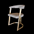 Elegant Raw Oak Table & Dexter Chairs 3D model small image 2