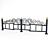 Elegant Wrought Iron Fence 3D model small image 1