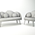 Nubilo Colors: Modern Sofa & Armchair 3D model small image 3