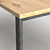 Modern Oak Steel Leg Table 3D model small image 2