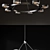 Elegant Montesquieu Round Chandelier 3D model small image 3