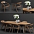 Elegant Katakana Dining Set 3D model small image 1