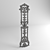 Classic Iron Baluster 3D model small image 1