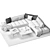Contemporary Calanque Sofa 3D model small image 3