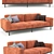 Elegant Naviglio Velvet Sofa 3D model small image 2