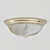 Elegant Antique Brass Flushmount 3D model small image 1