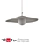 "Om" Non La Ceiling Lamp (Grey Felt) 3D model small image 2