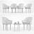 Stellar Works Lunar Dining Chair Set 3D model small image 2