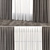 Elegant Curtains and Tulle: 370cm x 300cm Size, 3 Material Types 3D model small image 2