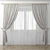 Elegant Window Curtains 3D model small image 1