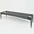 Sleek Black Bench 3D model small image 1