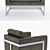  Sleek Milo Baughman Modern Sofa 3D model small image 2