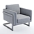 Sleek Milo Baughman Modern Sofa 3D model small image 3