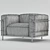 Modern 3-Seat Cassina LC3 3D model small image 3