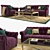 Elegant Eichholtz Brian Sofa & Armchair 3D model small image 1