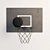 IKEA SPANST Basketball Set: Hoop & Ball 3D model small image 1