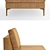 Luxury Slub Velvet Edlyn Chair 3D model small image 2