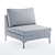 Luxury Slub Velvet Edlyn Chair 3D model small image 3