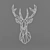 Elegant Metal Deer Wall Art 3D model small image 1