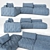 Cozy Tufted Sofa 3D model small image 1