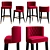 Elegant Bourbon Bar Chair 3D model small image 1