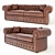 Luxury Chesterfield Sofa by Mantellassi 1926 3D model small image 1
