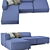 Modern Boconcept Carmo Sectional 3D model small image 2