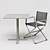 Emu Ciak Directors Chair & Darwin Folding Square Table 3D model small image 1
