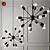 Industrial Sputnik Chandelier 3D model small image 1