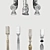 Elegance in Motion: Whitewashed Ash Balusters 3D model small image 2